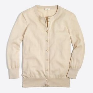 J. Crew Clare Cardigan Beige Size Medium